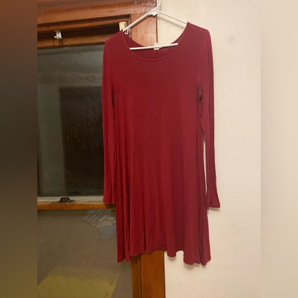 Old Navy Maroon T-shirt Dress